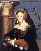 HOLBEIN, Hans the Younger Portrait of Lady Mary Guildford sf oil on canvas
